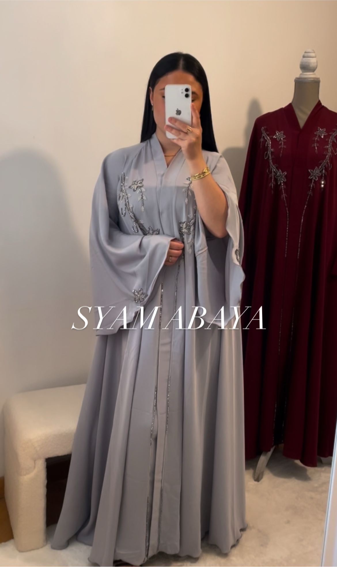 Abaya grise