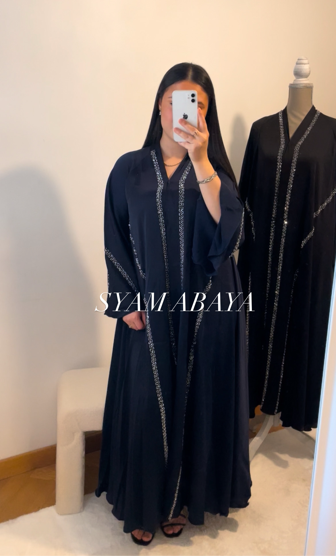 Abaya bleu marine