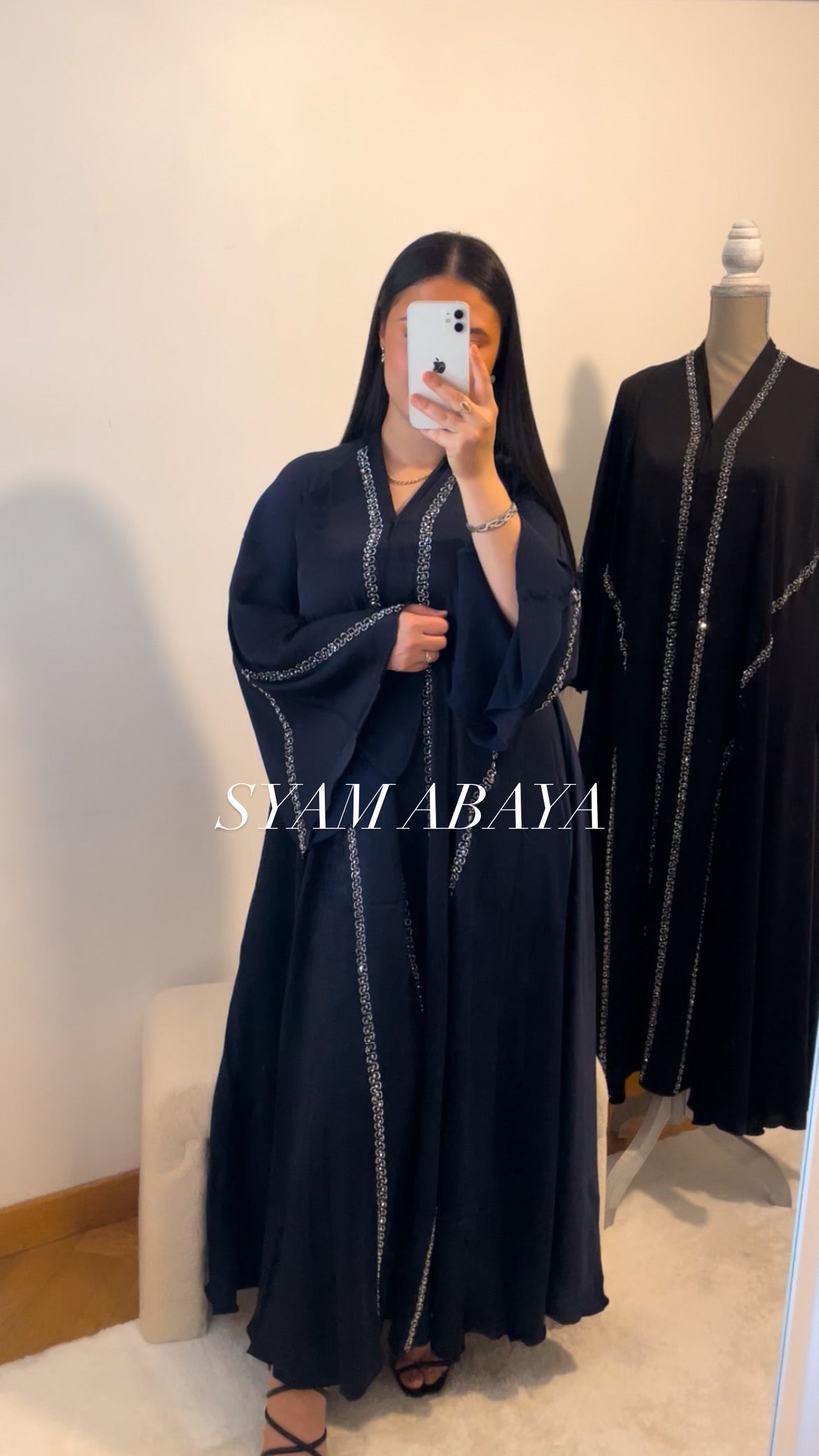 Abaya bleu marine